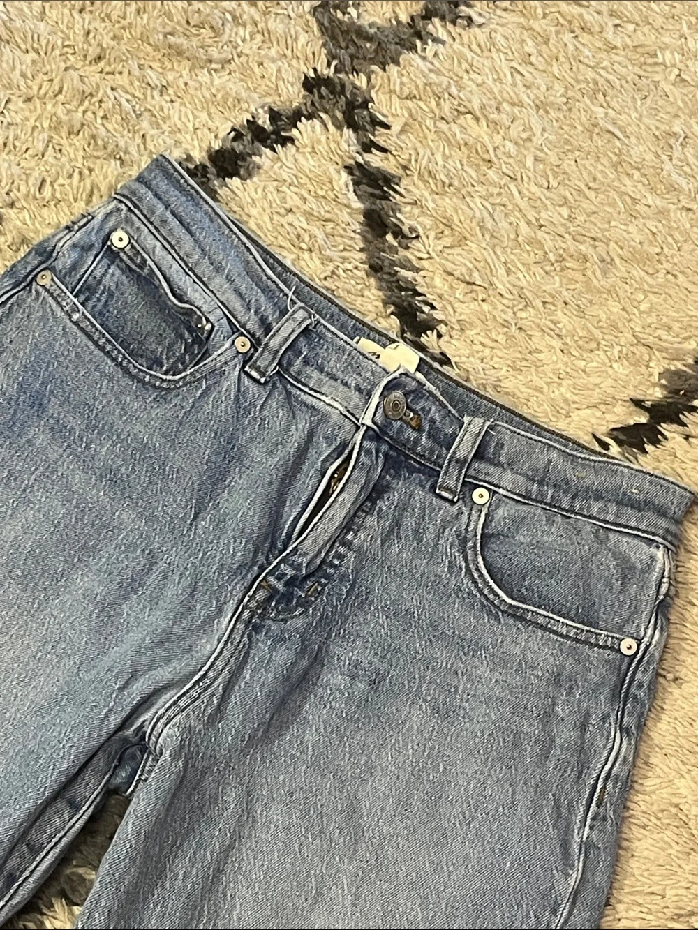 Madewell 90s Straight Jeans 28P Light Wash High Rise Vintage Denim Petite - Picture 4 of 13